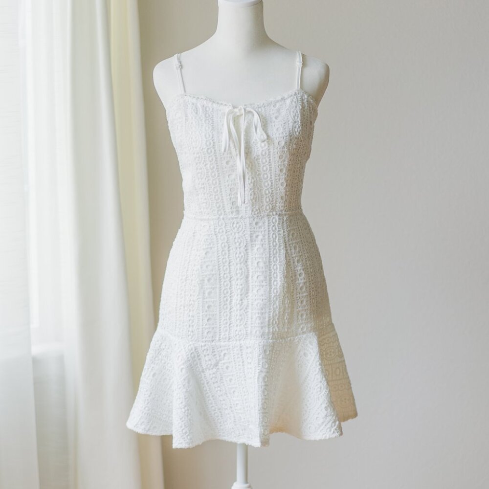 By The Way. Eyelet Mini Dress White